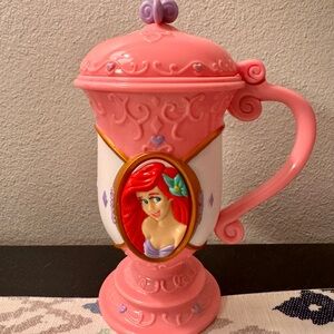 Disney Pink and White Ariel Mug with Lid